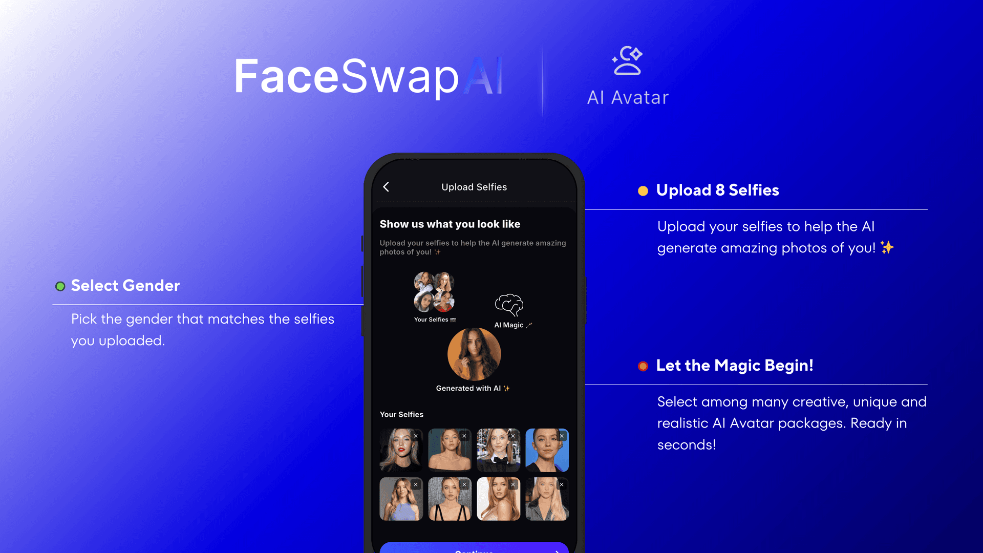 The app is fully optimized for mobile, delivering high-quality, studio-like results on both iOS and Android.